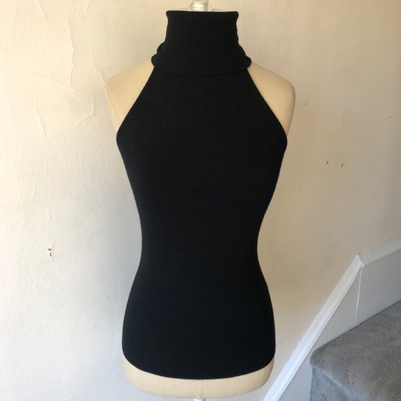 Ralph Lauren Black Label Tops - Ralph Lauren Black Label Sleeveless Turtleneck Top